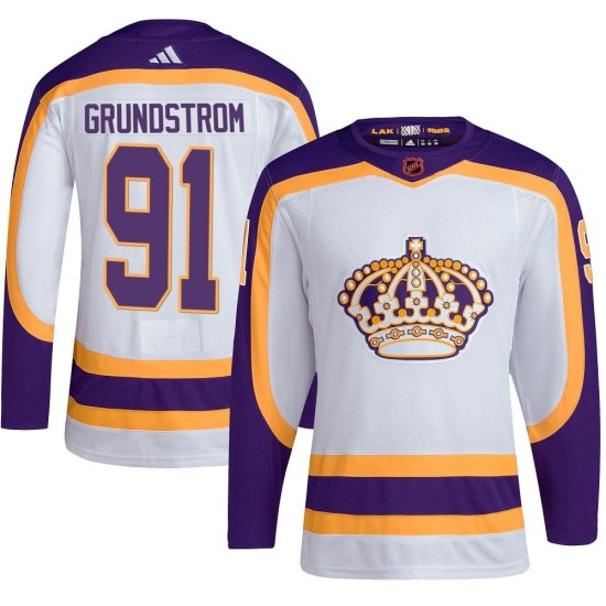 Carl Grundstrom Los Angeles Kings Youth Authentic Reverse Retro 2.0 Adidas Jersey - White
