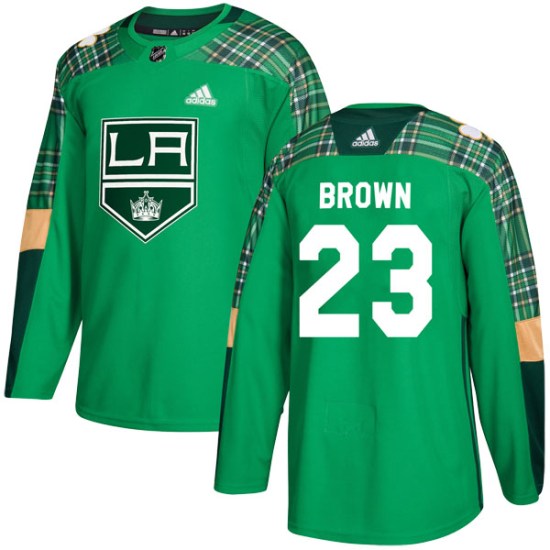 Dustin Brown Los Angeles Kings Youth Authentic St. Patrick's Day Practice Adidas Jersey - Green
