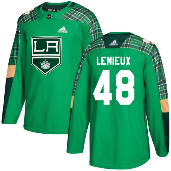 Brendan Lemieux Los Angeles Kings Youth Authentic St. Patrick's Day Practice Adidas Jersey - Green