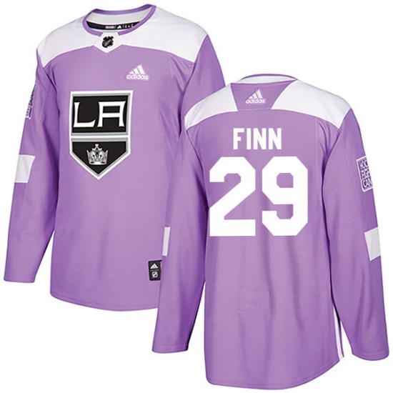 Steven Finn Los Angeles Kings Authentic Fights Cancer Practice Adidas Jersey - Purple