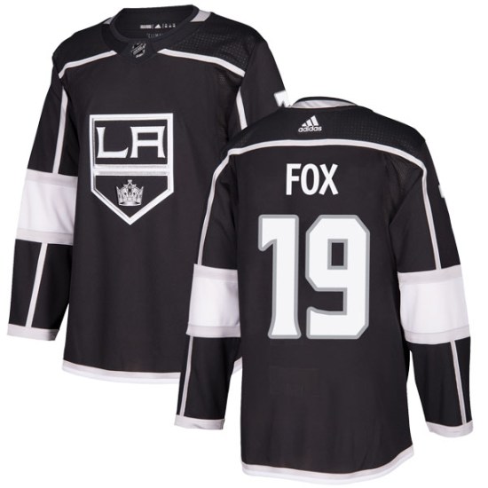 Jim Fox Los Angeles Kings Authentic Home Adidas Jersey - Black