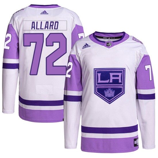 Frederic Allard Los Angeles Kings Youth Authentic Hockey Fights Cancer Primegreen Adidas Jersey - White/Purple
