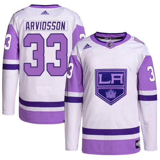 Viktor Arvidsson Los Angeles Kings Youth Authentic Hockey Fights Cancer Primegreen Adidas Jersey - White/Purple