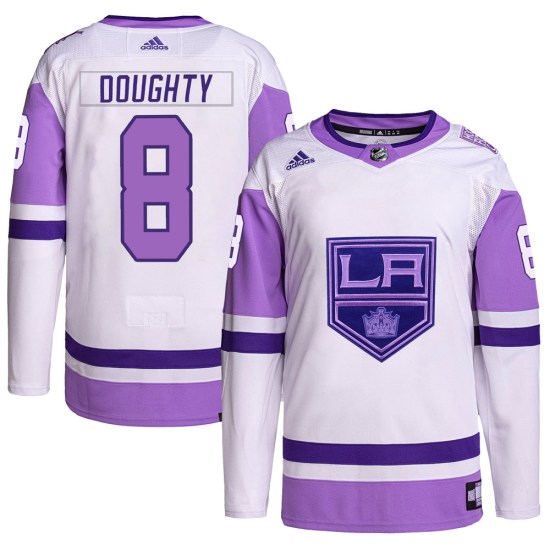 Drew Doughty Los Angeles Kings Youth Authentic Hockey Fights Cancer Primegreen Adidas Jersey - White/Purple