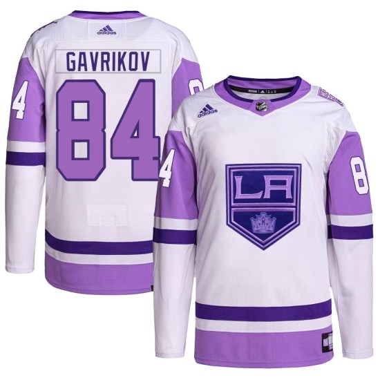 Vladislav Gavrikov Los Angeles Kings Youth Authentic Hockey Fights Cancer Primegreen Adidas Jersey - White/Purple