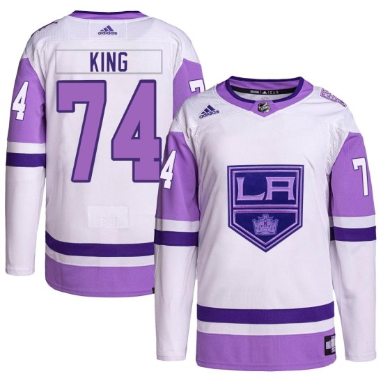 Dwight King Los Angeles Kings Youth Authentic Hockey Fights Cancer Primegreen Adidas Jersey - White/Purple
