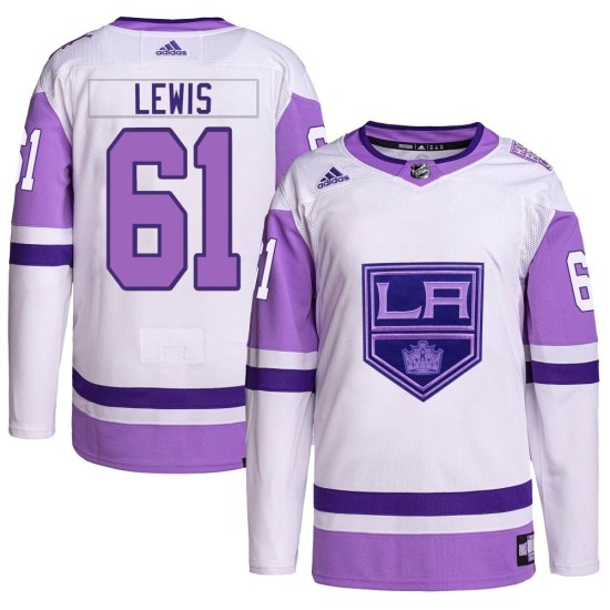 Trevor Lewis Los Angeles Kings Youth Authentic Hockey Fights Cancer Primegreen Adidas Jersey - White/Purple