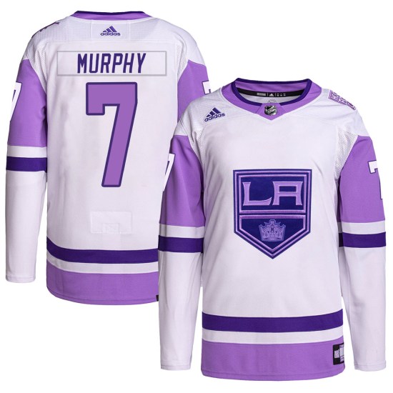 Mike Murphy Los Angeles Kings Youth Authentic Hockey Fights Cancer Primegreen Adidas Jersey - White/Purple
