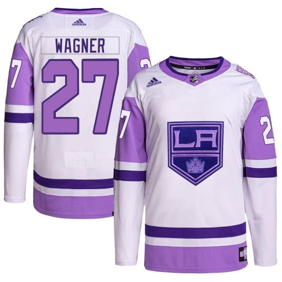 Austin Wagner Los Angeles Kings Youth Authentic Hockey Fights Cancer Primegreen Adidas Jersey - White/Purple