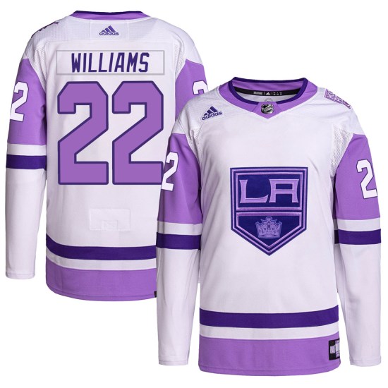 Tiger Williams Los Angeles Kings Youth Authentic Hockey Fights Cancer Primegreen Adidas Jersey - White/Purple