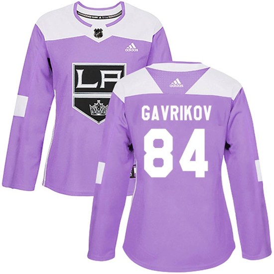 Vladislav Gavrikov Los Angeles Kings Women's Authentic Fights Cancer Practice Adidas Jersey - Purple