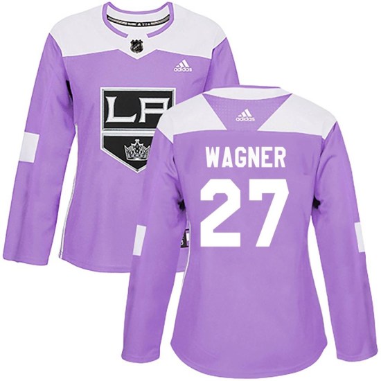 Austin Wagner Los Angeles Kings Women's Authentic Fights Cancer Practice Adidas Jersey - Purple