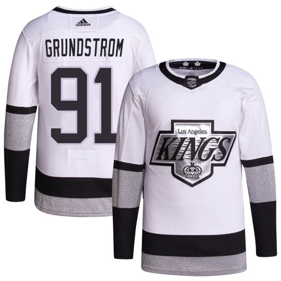 Carl Grundstrom Los Angeles Kings Authentic 2021/22 Alternate Primegreen Pro Player Adidas Jersey - White