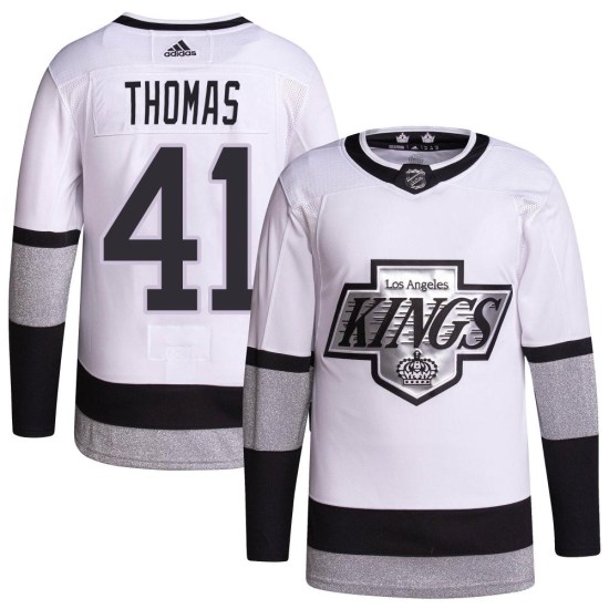Akil Thomas Los Angeles Kings Authentic 2021/22 Alternate Primegreen Pro Player Adidas Jersey - White