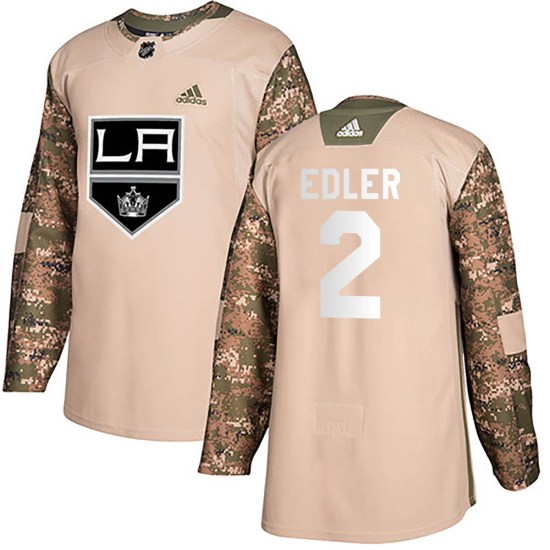 Alexander Edler Los Angeles Kings Youth Authentic Veterans Day Practice Adidas Jersey - Camo