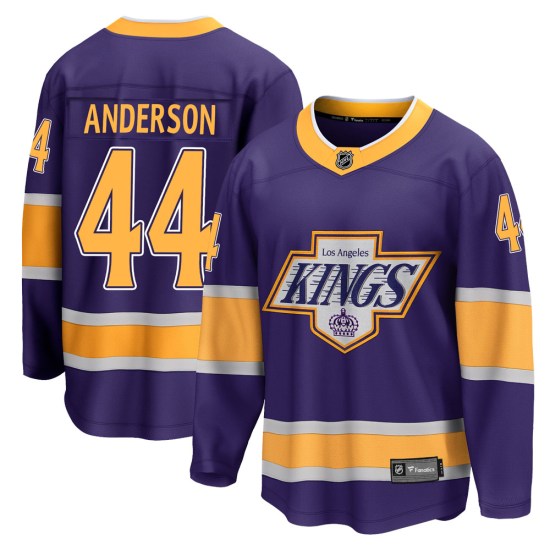 Mikey Anderson Los Angeles Kings Youth Breakaway 2020/21 Special Edition Fanatics Branded Jersey - Purple