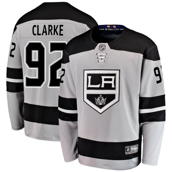 Brandt Clarke Los Angeles Kings Breakaway Alternate Fanatics Branded Jersey - Gray