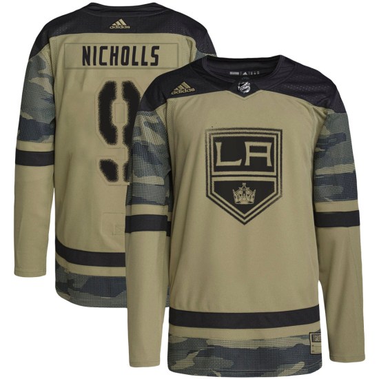 Bernie Nicholls Los Angeles Kings Authentic Military Appreciation Practice Adidas Jersey - Camo